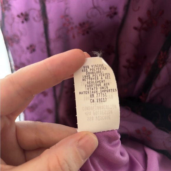 Betsey Johnson Pink and Purple Embroidered Dress - Picture 3 of 6